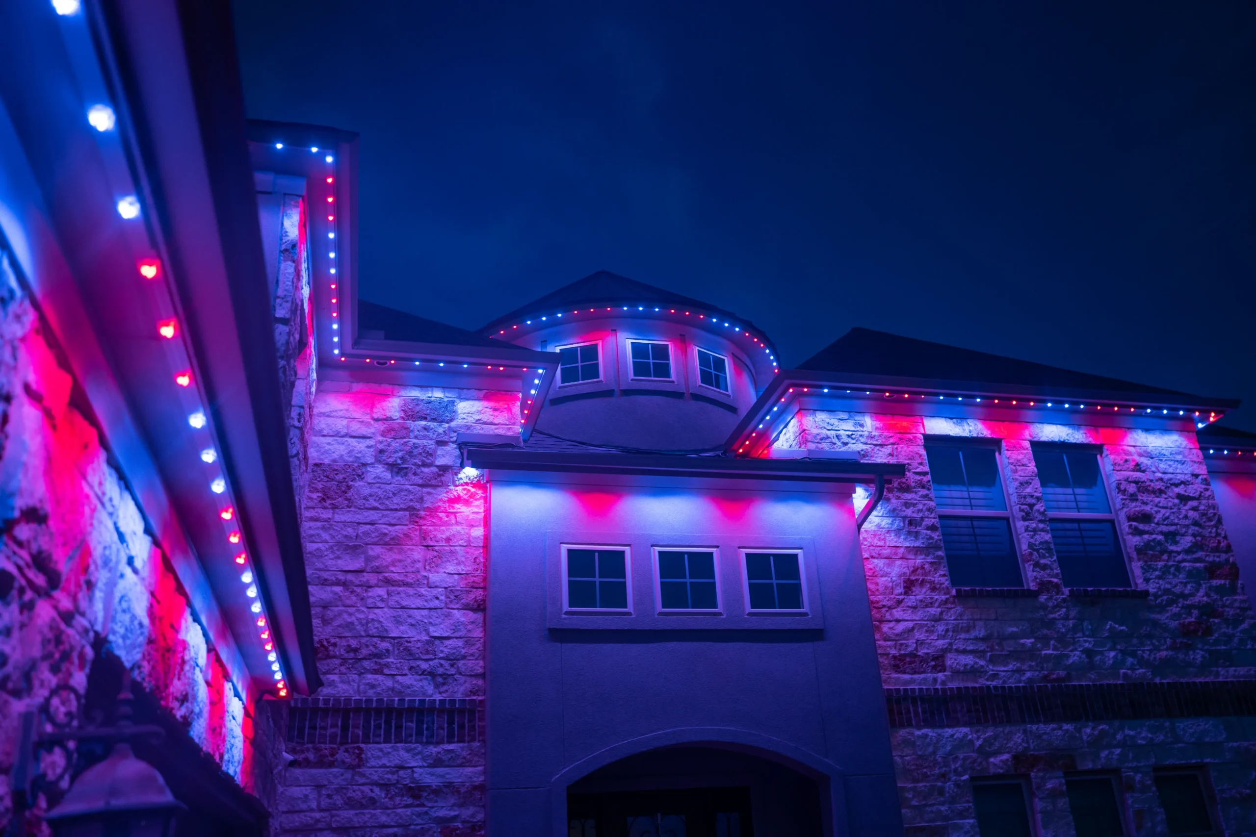 Holiday lighting installation 1